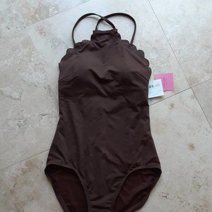 KATE SPADE marina piccola high neck one-piece swim